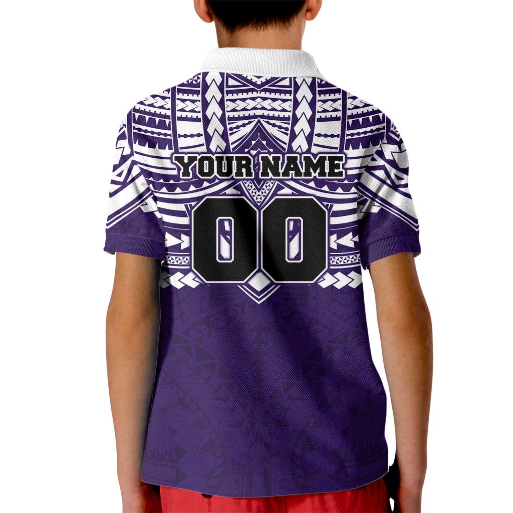 Personalized Fremantle Dockers Kid Polo Shirt Polynesian Tribal Pattern Heritage Football