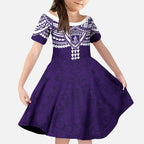 Personalized Fremantle Dockers Kid Short Sleeve Dress Polynesian Tribal Pattern Heritage Football