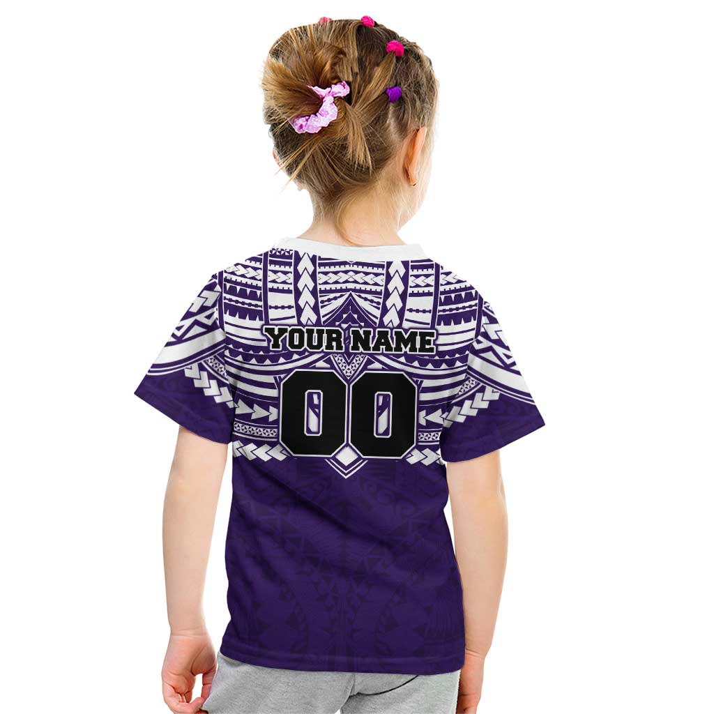 Personalized Fremantle Dockers Kid T Shirt Polynesian Tribal Pattern Heritage Football