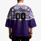 Personalized Fremantle Dockers Kimono Polynesian Tribal Pattern Heritage Football