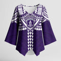 Personalized Fremantle Dockers Kimono Sleeve Blouse Polynesian Tribal Pattern Heritage Football