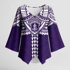 Personalized Fremantle Dockers Kimono Sleeve Blouse Polynesian Tribal Pattern Heritage Football