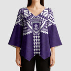 Personalized Fremantle Dockers Kimono Sleeve Blouse Polynesian Tribal Pattern Heritage Football