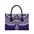 Personalized Fremantle Dockers Leather Bag Polynesian Tribal Pattern Heritage Football