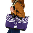 Personalized Fremantle Dockers Leather Tote Bag Polynesian Tribal Pattern Heritage Football