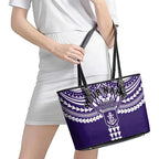 Personalized Fremantle Dockers Leather Tote Bag Polynesian Tribal Pattern Heritage Football