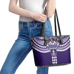 Personalized Fremantle Dockers Leather Tote Bag Polynesian Tribal Pattern Heritage Football