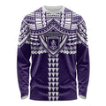 Personalized Fremantle Dockers Long Sleeve Shirt Polynesian Tribal Pattern Heritage Football