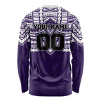 Personalized Fremantle Dockers Long Sleeve Shirt Polynesian Tribal Pattern Heritage Football