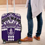 Personalized Fremantle Dockers Luggage Cover Polynesian Tribal Pattern Heritage Football