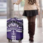 Personalized Fremantle Dockers Luggage Cover Polynesian Tribal Pattern Heritage Football