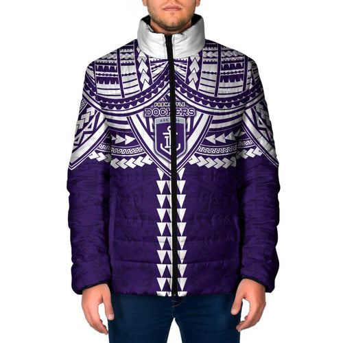 Personalized Fremantle Dockers Padded Jacket Polynesian Tribal Pattern Heritage Football