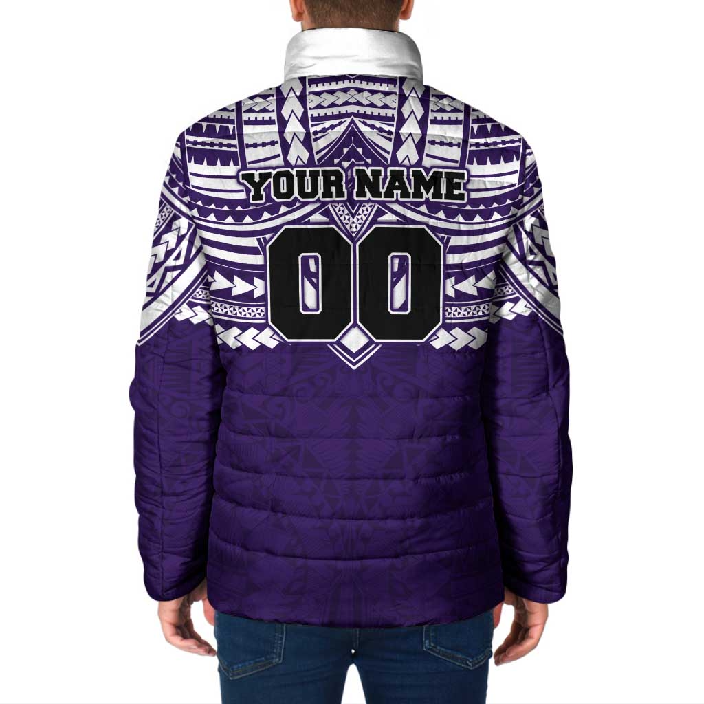 Personalized Fremantle Dockers Padded Jacket Polynesian Tribal Pattern Heritage Football