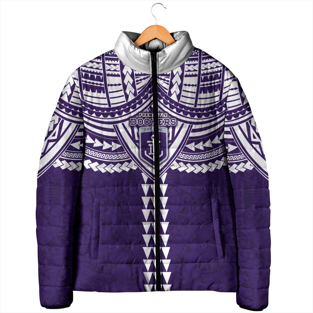 Personalized Fremantle Dockers Padded Jacket Polynesian Tribal Pattern Heritage Football
