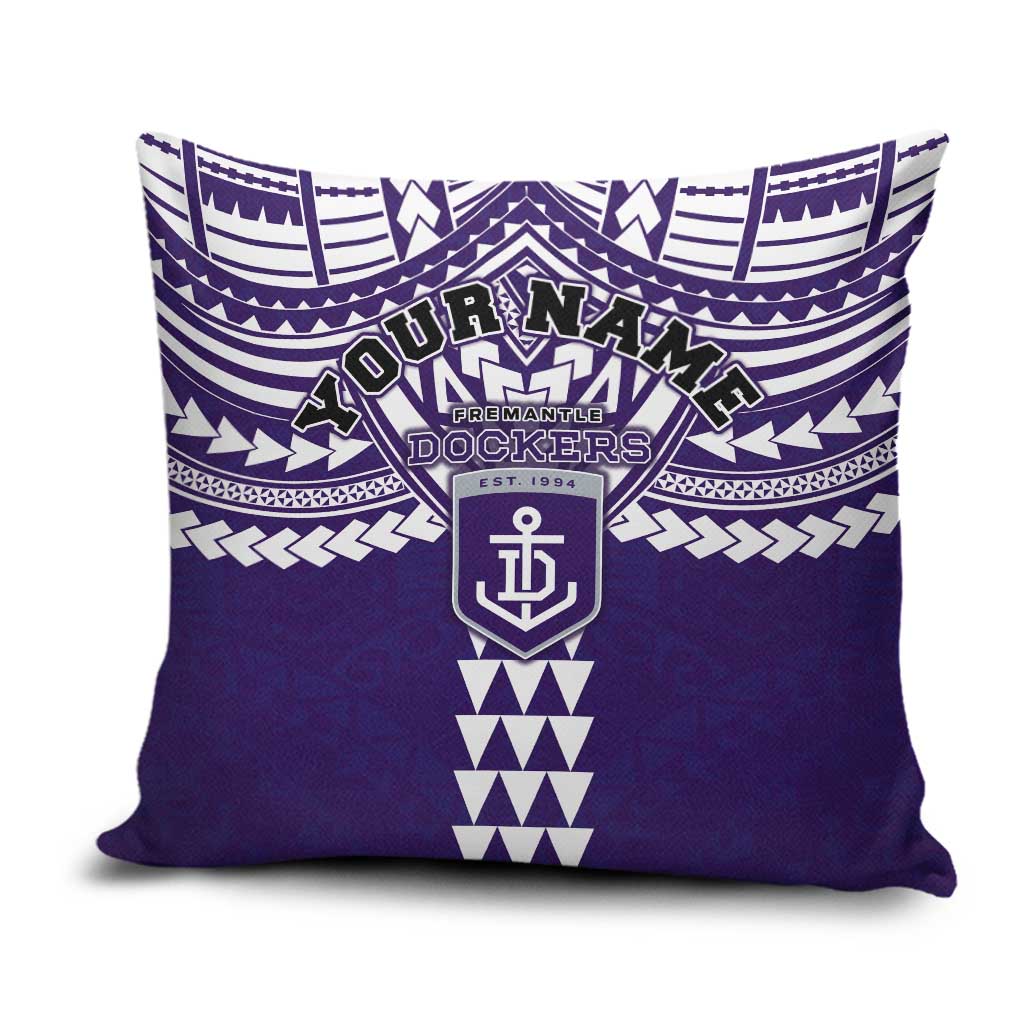Personalized Fremantle Dockers Pillow Cover Polynesian Tribal Pattern Heritage Football