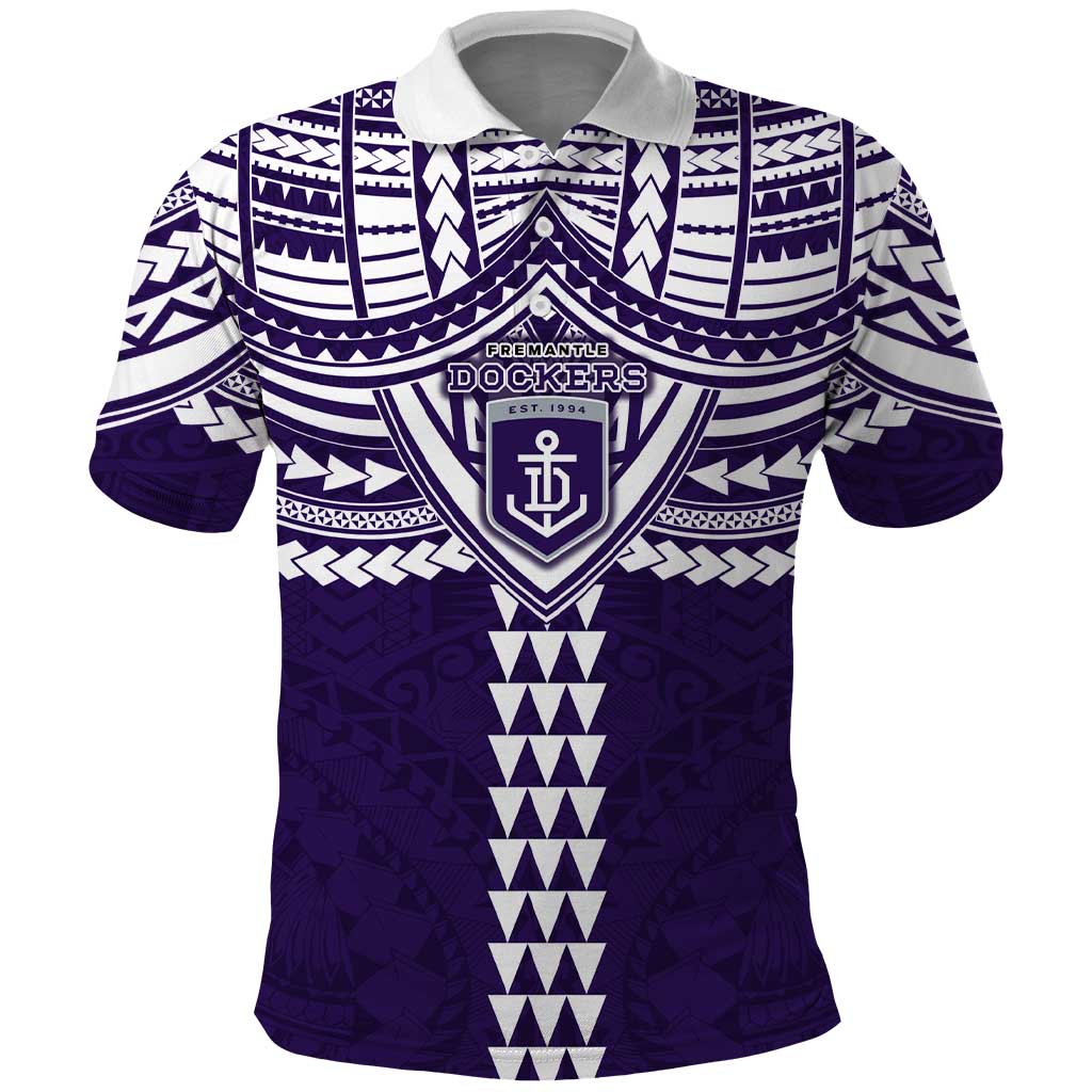 Personalized Fremantle Dockers Polo Shirt Polynesian Tribal Pattern Heritage Football