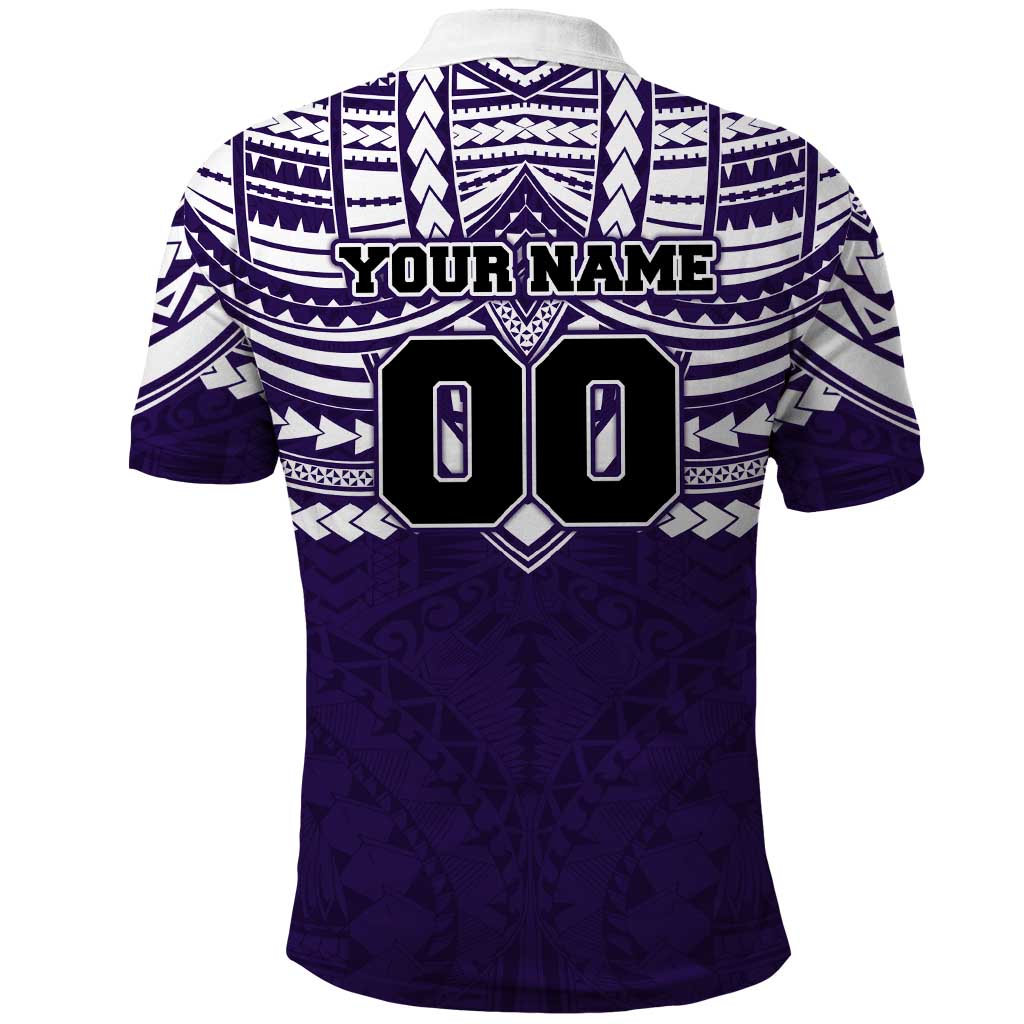 Personalized Fremantle Dockers Polo Shirt Polynesian Tribal Pattern Heritage Football