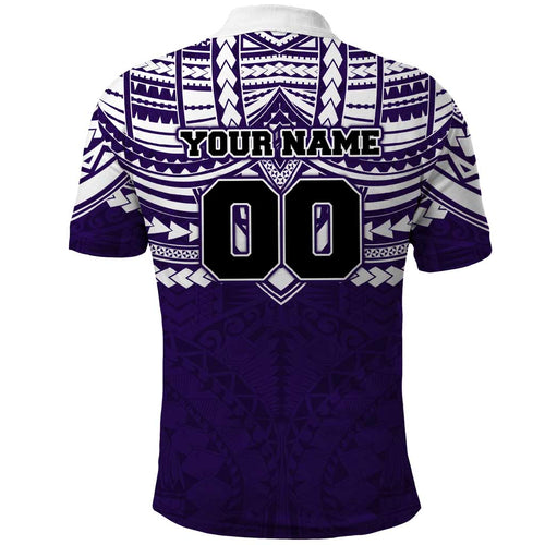 Personalized Fremantle Dockers Polo Shirt Polynesian Tribal Pattern Heritage Football