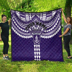 Personalized Fremantle Dockers Quilt Polynesian Tribal Pattern Heritage Football