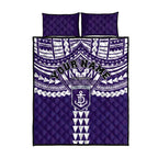 Personalized Fremantle Dockers Quilt Bed Set Polynesian Tribal Pattern Heritage Football