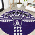 Personalized Fremantle Dockers Round Carpet Polynesian Tribal Pattern Heritage Football