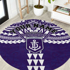 Personalized Fremantle Dockers Round Carpet Polynesian Tribal Pattern Heritage Football