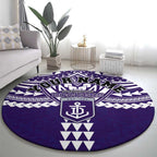 Personalized Fremantle Dockers Round Carpet Polynesian Tribal Pattern Heritage Football