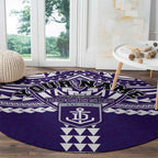 Personalized Fremantle Dockers Round Carpet Polynesian Tribal Pattern Heritage Football