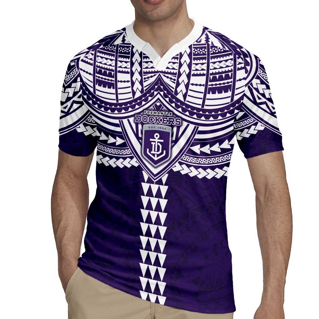 Personalized Fremantle Dockers Rugby Jersey Polynesian Tribal Pattern Heritage Football