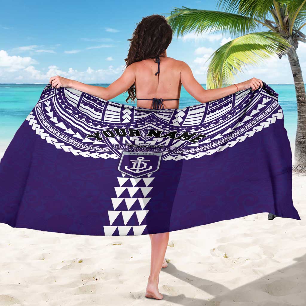 Personalized Fremantle Dockers Sarong Polynesian Tribal Pattern Heritage Football