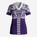 Personalized Fremantle Dockers Scrub Top Polynesian Tribal Pattern Heritage Football