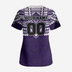 Personalized Fremantle Dockers Scrub Top Polynesian Tribal Pattern Heritage Football