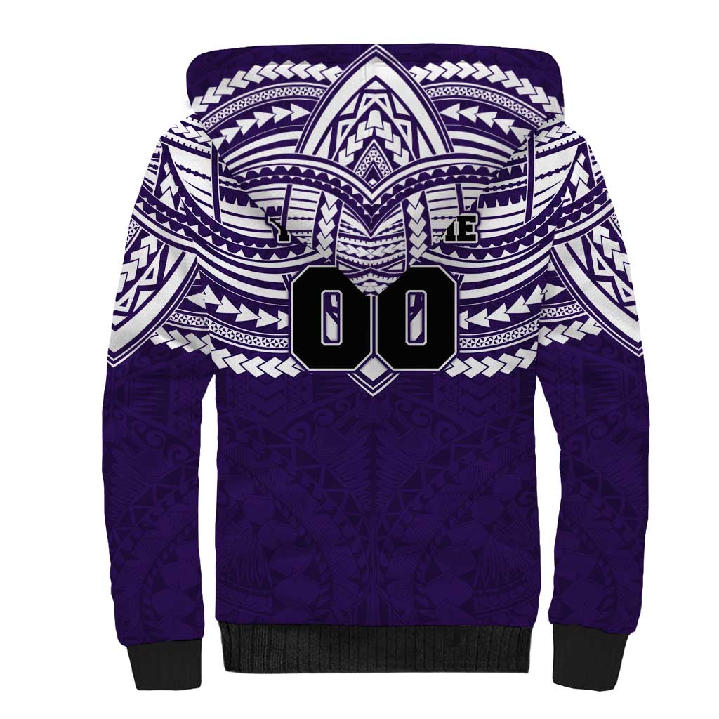 Personalized Fremantle Dockers Sherpa Hoodie Polynesian Tribal Pattern Heritage Football