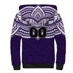 Personalized Fremantle Dockers Sherpa Hoodie Polynesian Tribal Pattern Heritage Football