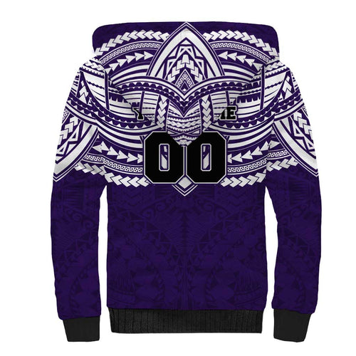 Personalized Fremantle Dockers Sherpa Hoodie Polynesian Tribal Pattern Heritage Football