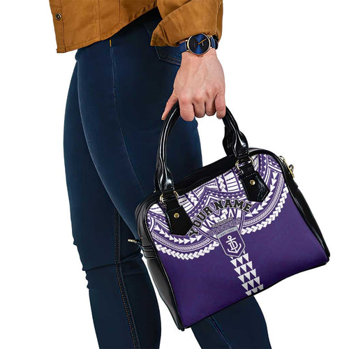 Personalized Fremantle Dockers Shoulder Handbag Polynesian Tribal Pattern Heritage Football
