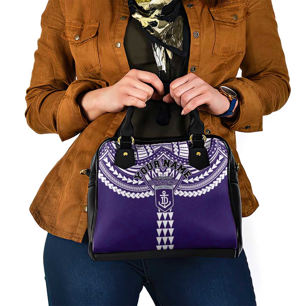 Personalized Fremantle Dockers Shoulder Handbag Polynesian Tribal Pattern Heritage Football