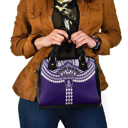 Personalized Fremantle Dockers Shoulder Handbag Polynesian Tribal Pattern Heritage Football