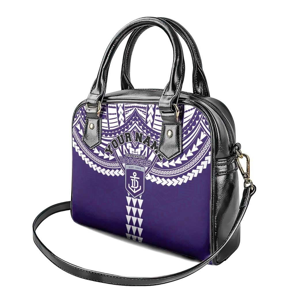 Personalized Fremantle Dockers Shoulder Handbag Polynesian Tribal Pattern Heritage Football