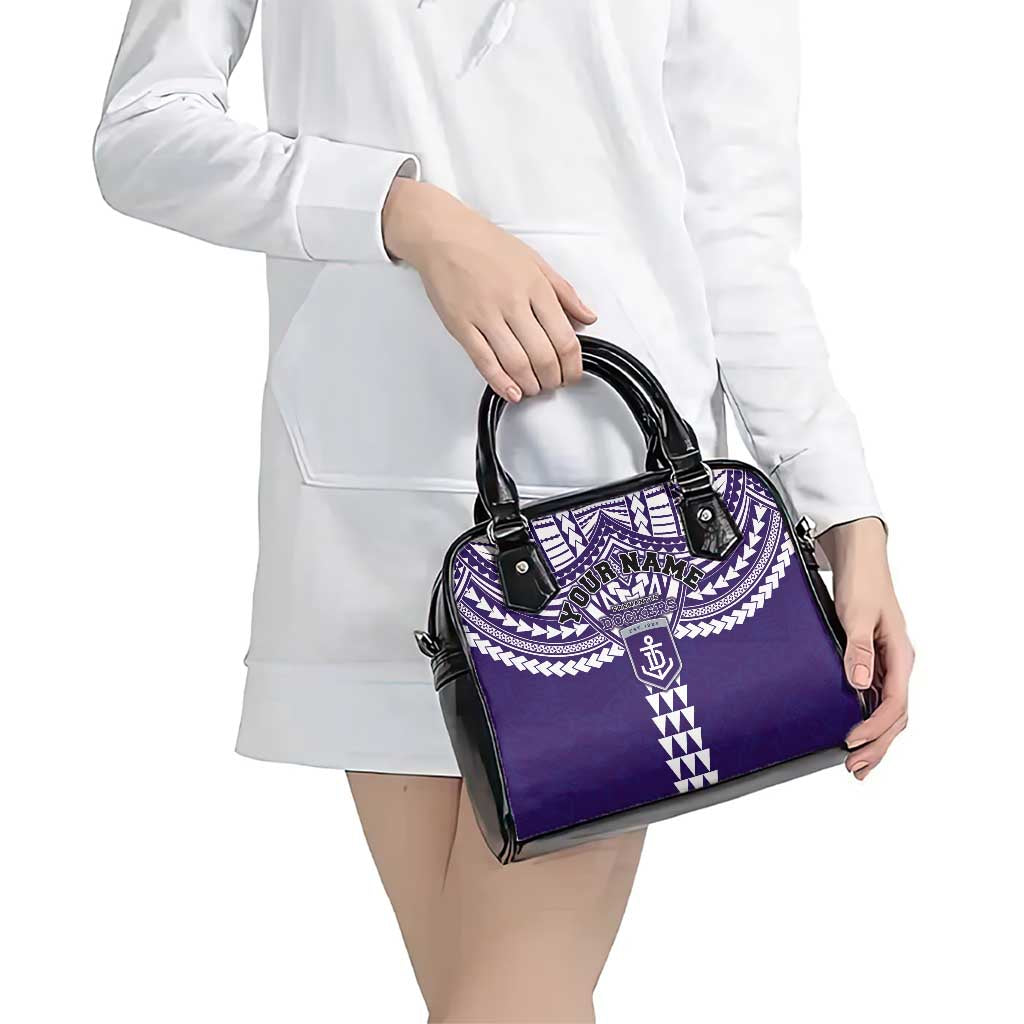 Personalized Fremantle Dockers Shoulder Handbag Polynesian Tribal Pattern Heritage Football