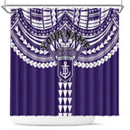 Personalized Fremantle Dockers Shower Curtain Polynesian Tribal Pattern Heritage Football