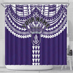 Personalized Fremantle Dockers Shower Curtain Polynesian Tribal Pattern Heritage Football