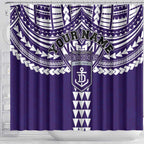 Personalized Fremantle Dockers Shower Curtain Polynesian Tribal Pattern Heritage Football