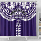 Personalized Fremantle Dockers Shower Curtain Polynesian Tribal Pattern Heritage Football