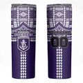 Personalized Fremantle Dockers Skinny Tumbler Polynesian Tribal Pattern Heritage Football