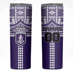 Personalized Fremantle Dockers Skinny Tumbler Polynesian Tribal Pattern Heritage Football