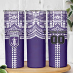 Personalized Fremantle Dockers Skinny Tumbler Polynesian Tribal Pattern Heritage Football
