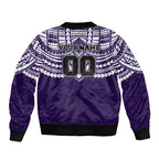 Personalized Fremantle Dockers Sleeve Zip Bomber Jacket Polynesian Tribal Pattern Heritage Football