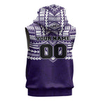 Personalized Fremantle Dockers Sleeveless Hoodie Polynesian Tribal Pattern Heritage Football