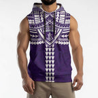 Personalized Fremantle Dockers Sleeveless Hoodie Polynesian Tribal Pattern Heritage Football